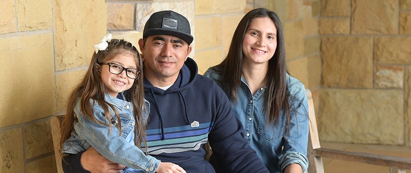 Family sitting together at Santa Barbara Cottage Hospital