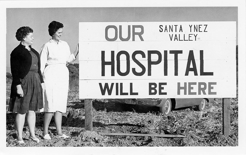 Archival Photo of Santa Ynez Hospital proposed site sign