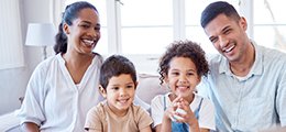 A mixed-race family at family therapy