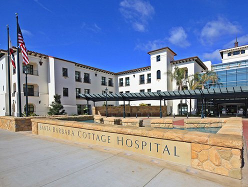 Front of Santa Barbara Cottage Hospital