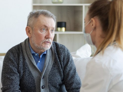 Doctor consulting with a patient