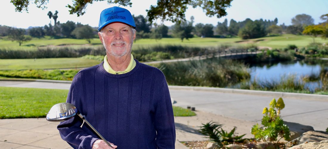 Watchman patient Bill at a golf course