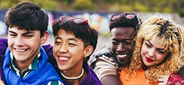 LGBTQ+ group of teenagers