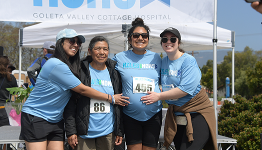 Miles for Moms event - a family posed together