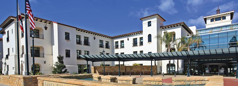 Exterior of Santa Barbara Cottage Hospital main entrance