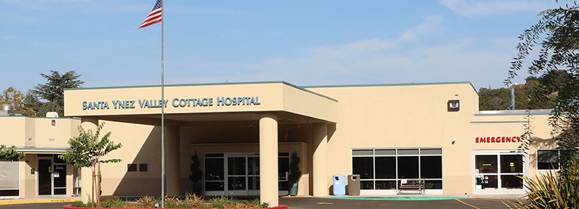 Santa Barbara Cottage Hospital on left, Goleta Valley Cottage Hospital right