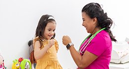 a girl and a doctor