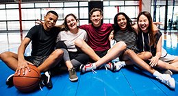 teenagers sitting in a group