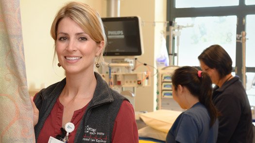 Groiup of nurses in a patient room