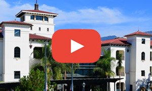 Santa Barbara Cottage Hospital with a play button icon