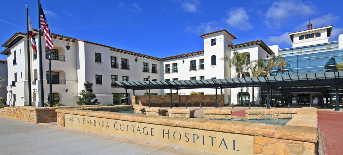 Front entrance at Santa Barbara Cottage Hospital