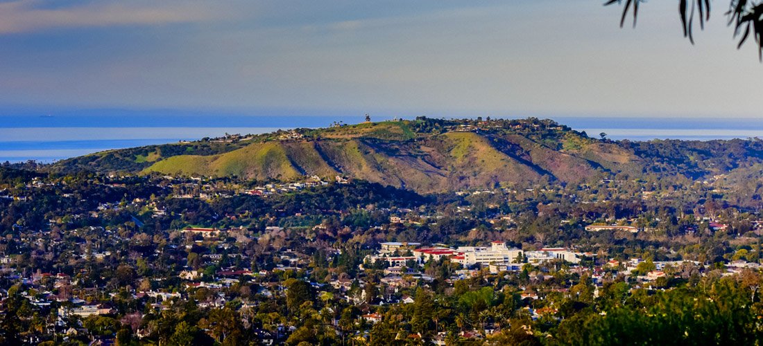 Hilltop view of Santa Barbara Cottage Hospital